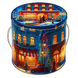 Новорічний подарунок у жерстяній упаковці №6 800 г. (Преміум)