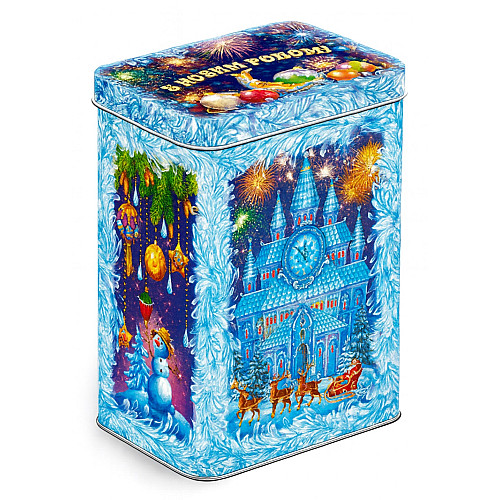 Новогодний подарок в жестяной упаковке №4 800 г. (Стандарт)