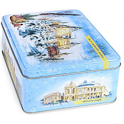 Новогодний подарок в жестяной упаковке №1 600 г. (Стандарт)