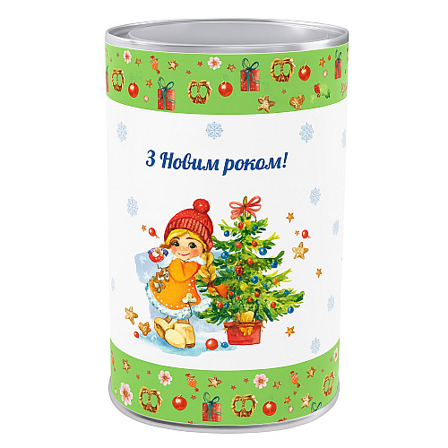 Новорічний подарунок у пластиковій упаковці №2 300 г. (Люкс)