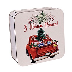 Новогодний подарок в упаковке из дерева №16 1000 г. (Стандарт)