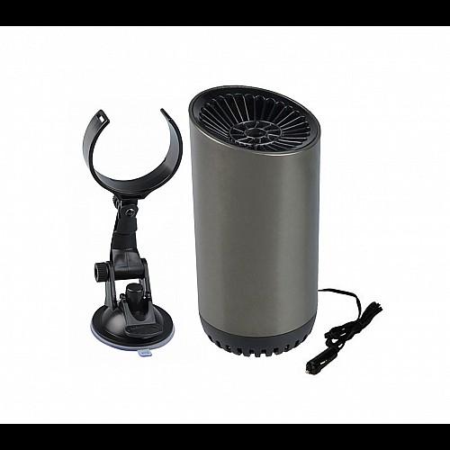 Портативный автомобильный обогреватель вентилятор для лобового стекла SUNROZ W8111 MJ509B 2 в 1 12V 150W Черный