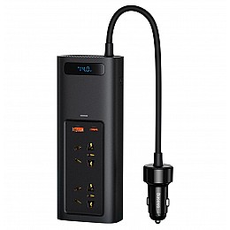 Автомобільний інвертор Baseus USB-C / USB / 5A / 150 Вт 220 В Чорний
