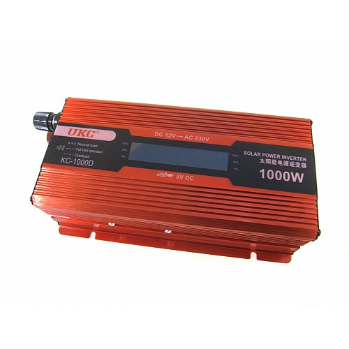 Преобразователь UKC 12V-220V 1000W LCD KC-1000D (005070)