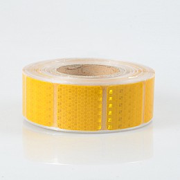 Світловідбиваюча самоклеюча сегментована стрічка квадрат Eurs 5х5 см х 5 м Жовта (400KDLKM2-YELLOW5)