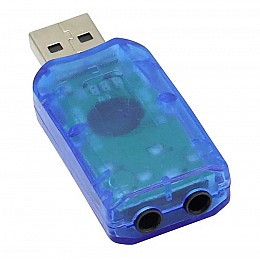 Звуковая карта RIAS 3D Sound card внешняя 5.1 USB Blue (3_01122)