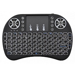 Бездротова мультимедійна клавіатура з сенсорною панеллю MK W0818 TOUCH Black (300899BL)