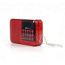 Радіоприймач акумуляторний кишеньковий BKK S61/8205 AM/FM/SW micro SD AUX Червоний