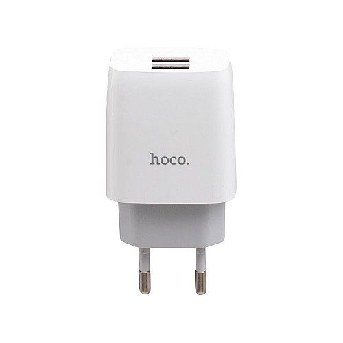 Сетевое зарядное устройство Hoco C73A 2 USB Micro Белый