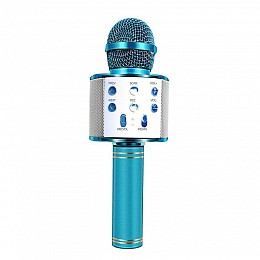 Беспроводной караоке микрофон Wster WS 858 Голубой (114)