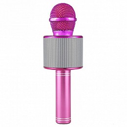 Бездротовий караоке мікрофон Wster WS 858 Рожевий (115)