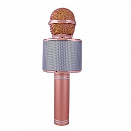 Беспроводной караоке микрофон Wster WS 858 Розовое золото (113)