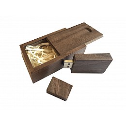 Флешка SUNROZ Wooden USB Flash Drive дерев'яний флеш-накопичувач у коробці 16 Гб USB 3.0 Темне дерево (SUN0820)