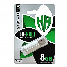 Флеш пам'ять Hi-Rali Corsair USB 2.0 8GB Steel