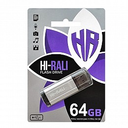 Флеш пам'ять Hi-Rali Stark USB 2.0 64GB Steel