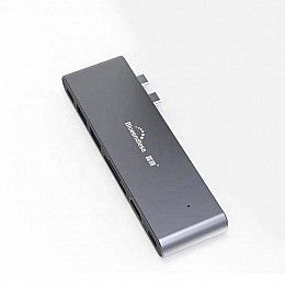 USB-хаб Blueendless BS-HC702 7-в-1 Type-C to 4K HD PD + 3хUSB3.0 + USB 3.1 Type-C + TF/SD Card Reader Silver