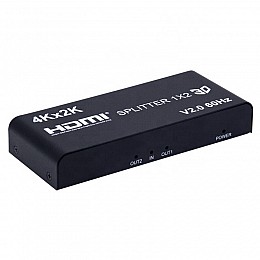 Спліттер Lucom HDMI 1x2 Splitter Act v2.0 4K@60Hz Чорний (62.09.8249)
