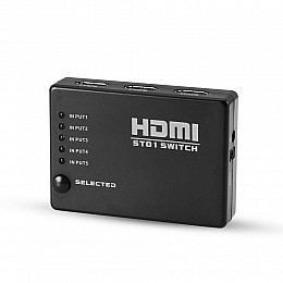 HDMI-переключатель (switch) RIAS HS55 5xHDMI з пультом ДУ Black (3_01834)