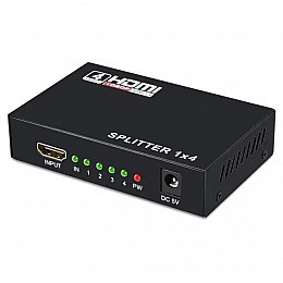Розгалужувач відеосигналу (спліттер) RIAS DC2427 HDMI - 4xHDMI 4 порти v1.4 1080P Чорний (3_00626)
