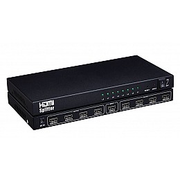 Розгалужувач відеосигналу (спліттер) RIAS HDMI - 8xHDMI 8 портів v1.4 1080P Чорний (3_00625)