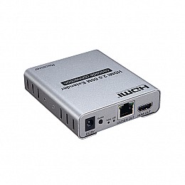 Перехідник аудіо-відео Lucom HDMI M/F (over RJ45) x1  60м 4K@60Гц (120мх30Гц)TX+RX сірий (62.09.8036)