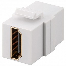 Перехідник моніторний Goobay HDMI F/F (Keystone) Gold білий (75.09.0856)