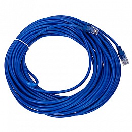 Патч-корд RJ45 17м, BTB сетевий кабель UTP CAT5e 8P8C, LAN, синій