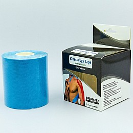 Кинезио тейп в рулоне 7,5см х 5м (Kinesio tape) эластичный пластырь BC-0841-7_5 Blue (SKL0485)