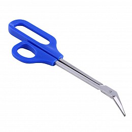 Ножиці для педикюру Lesko для людей з обмеженою рухливістю з двосторонньою кюреткою в комплекті Синій (3392-9878)