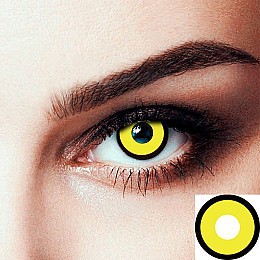 Линзы контактные Seta Decor цветные желтые с контуром (13380)