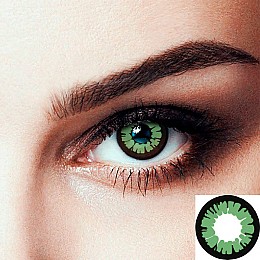 Линзы контактные цветные Seta Decor неровная радужка зеленые (13387)