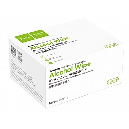 Антибактеріальні серветки HOCO Portable Alcohol Disinfection Cotton Wipes, 100 шт