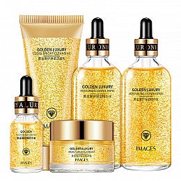 Подарунковий набір IMAGES Golden Luxury Moisturizing Five-Piece Set з золотом для догляду за шкірою обличчя