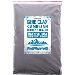 Глина голубая для спа-процедур антицеллюлитных обертываний Кембрийская натуральная 1 кг Naturalissimo