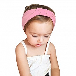 Пов'язка дитяча для волосся Pure Color Lesko 002 Light Pink