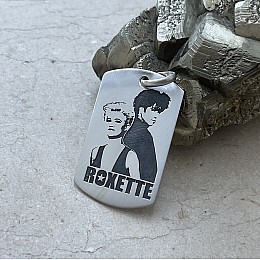 Срібний жетон Roxette (великий) жетонб2 Оникс