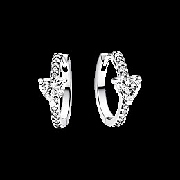 Срібні сережки Pandora Сяюче серце 293101C01
