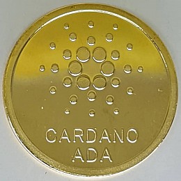 Монета сувенирная Eurs Cardano ADA Золотой цвет (ADA-G)