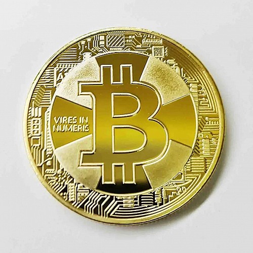 Монета сувенирная Eurs Bitcoin Золотой цвет (BTC-G-2)