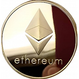 Монета сувенирная Eurs Ethereum ETH Золотой цвет (ETH-G)
