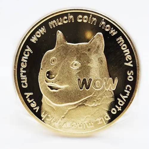 Монета сувенирная Eurs Dogecoin DOGE Золотой цвет (DOGE-G)