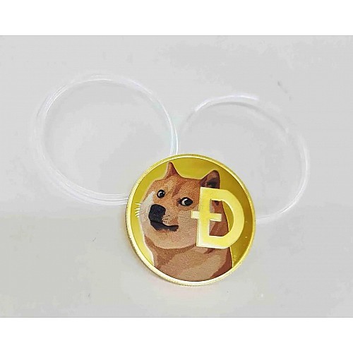 Монета сувенирная Eurs Dogecoin DOGE Золотой цвет (DOGE-G-2)
