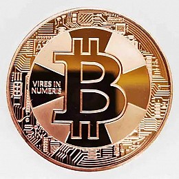 Монета сувенирная Eurs Bitcoin Медный цвет (BTC-M-2)