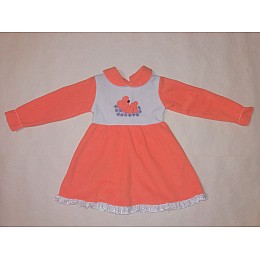 Платье теплое для девочки DL на рост 104 см. Оранжевый(ю282)