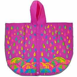 Дощовик-пончо YES зі світловідбиваючим кантом Яскраві парасольки (706944)