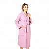 Вафельний халат Luxyart Кімоно розмір (42-44) S 100% бавовна Рожевий (LS-858)