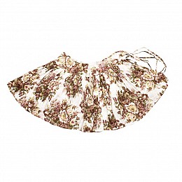 Юбка Karma Poho Skirt Коттон На запах Цветочный принт Размер S-М Белый фон Коричневые цветы (24158)