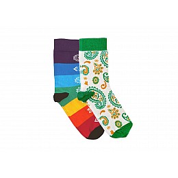 Набор носков RAO Йога 7 чакр + Зелёные Пейсли 2 пары 36-38