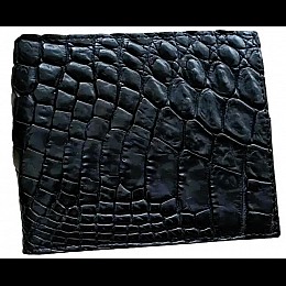Зажим для купюр денег из натуральной кожи крокодила Ekzotic Leather Черный (сс04)
