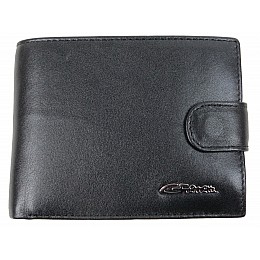 Чоловічий шкіряний гаманець з відстібним картхолдером Giorgio Ferretti Чорний (GF005A2)
